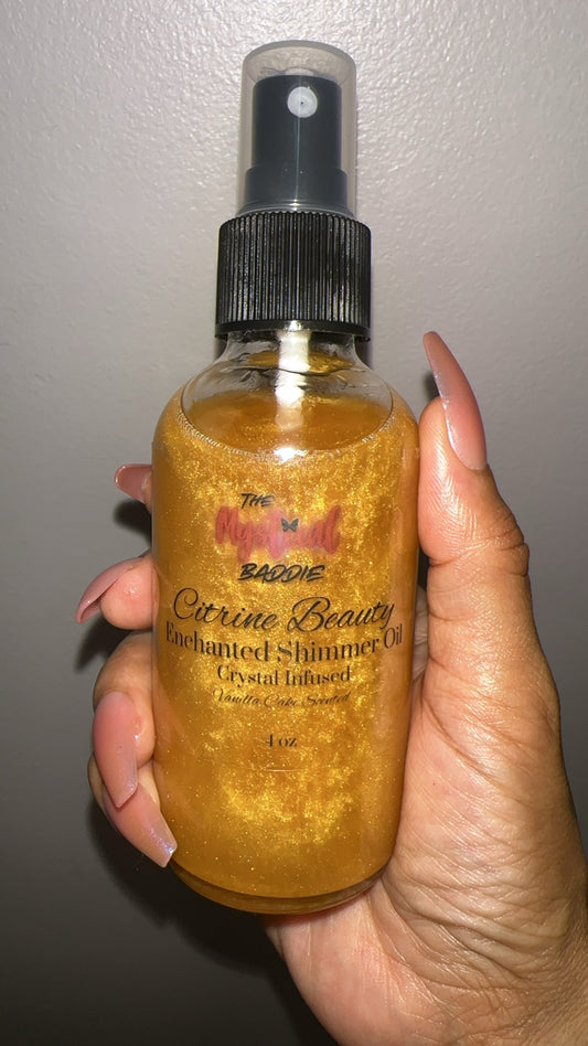 Citrine Beauty Crystal Infused Enchanted Shimmer Body Oil