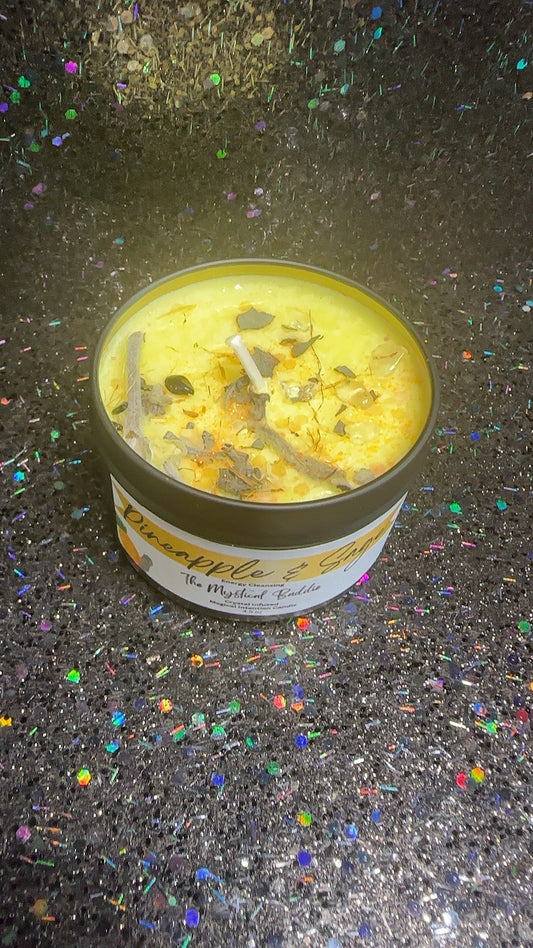 Pineapple & Sage Intention Candle for Purifying Energy, Cleansing